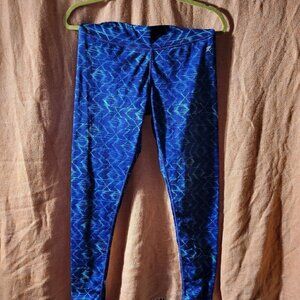 Energy Zone Warm Systems Blue &Teal Activewear Leggings Size Medium